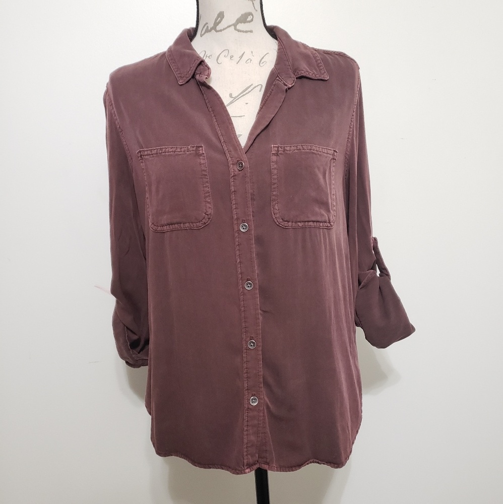 Rock & Republic Button Up Shirt Hi-Lo Style
